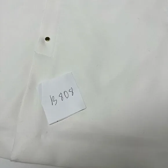 Zara White Minimalist Sleeveless Dress Size S Button-Details Shift - Picture 8 of 10